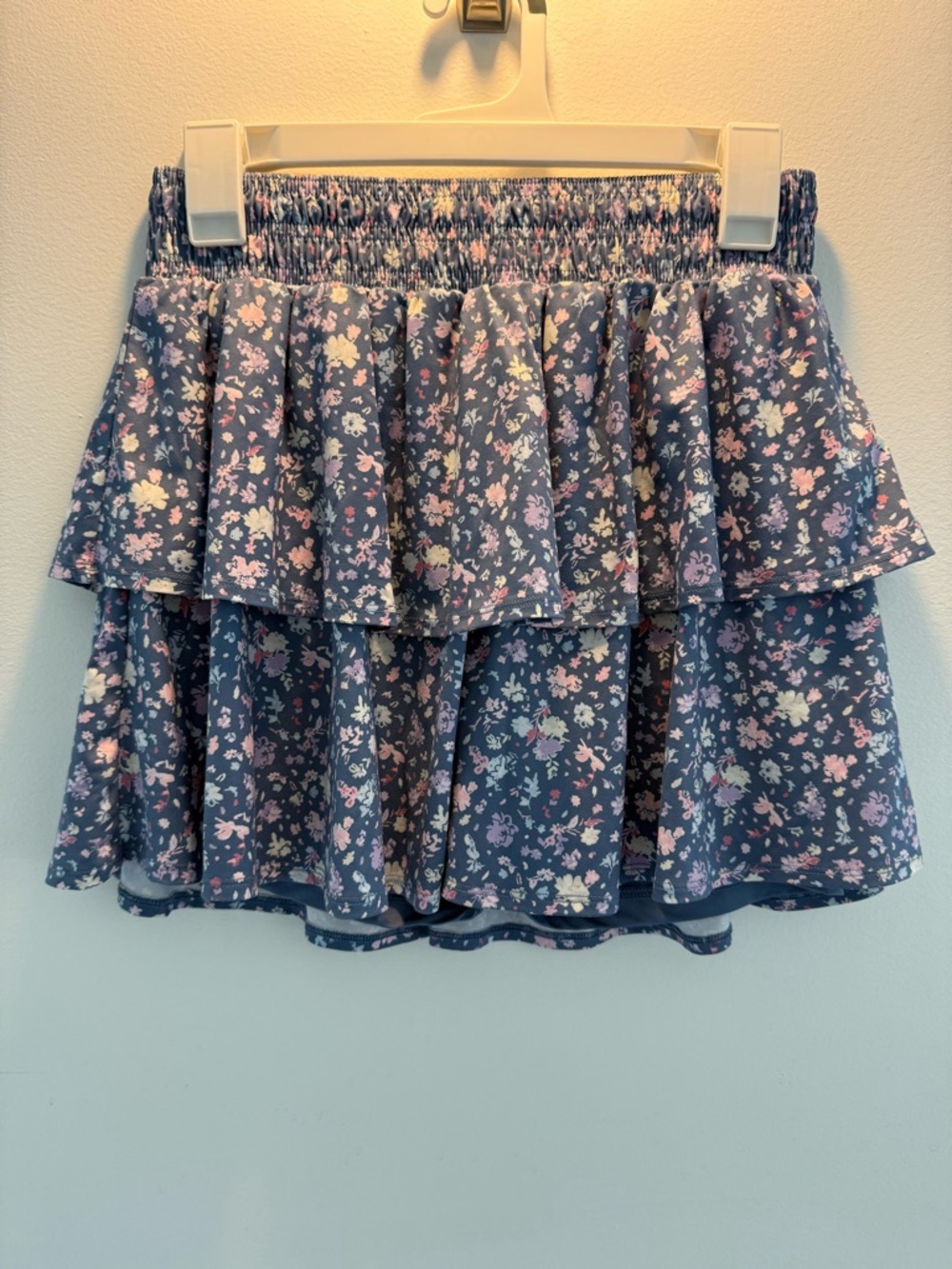 all in motion Blue Floral Tiered Skort